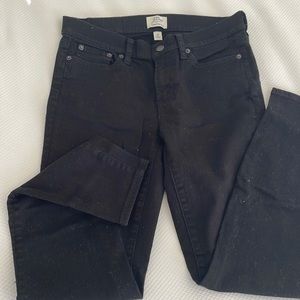 JCrew black toothpick jeans size 28 9” inseam